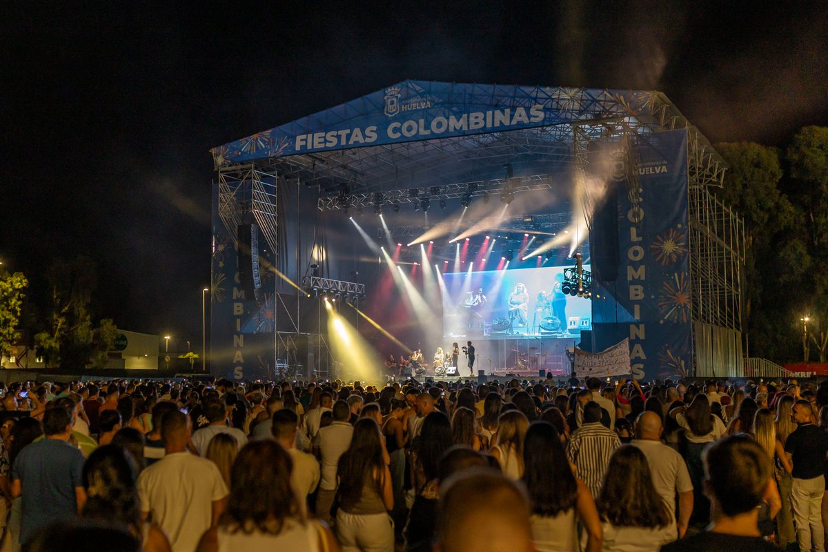 🎶Edurne, Maki y María Artés abren la programación musical de las  #FiestasColombinas2025🎡🎆.

👇Este jueves, tendremos las siguientes actuaciones: 

▪ Rulo y La Contrabanda (22:30) y Siloé (00:30). Escenario Fiestas Colombinas. 
▪ Día de los colectivos. Caseta Municipal.