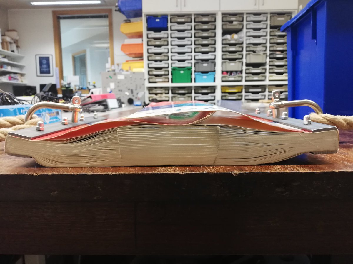 Andrestrujado's tweet image. The interlocking pages friction  apparatus is ready! #tugofwar #forces Will it survive? 📖