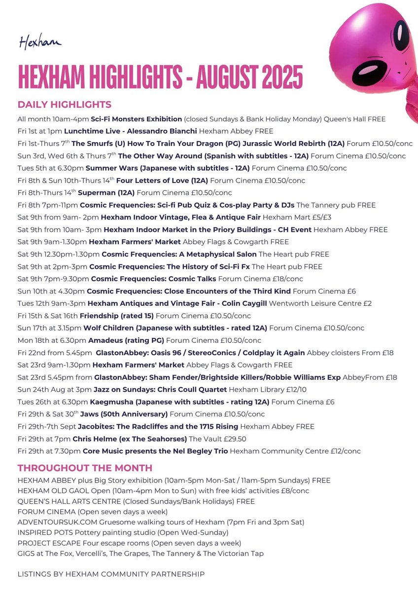 Coming up in #Hexham #Northumberand 

Image <a href="/HexhamCP/">HexhamCommunityPartnership</a>