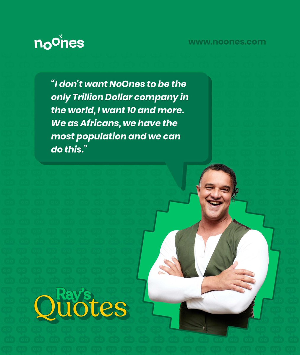 MarekaMalili's tweet photo. "Africa doesnโt need more job seekers, we need more company builders.
The future belongs to those who create wealth, not just earn it.โ
@ray_noOnes @noonesapp
#BuildFOrNoones https://t.co/uidzjW8J0M