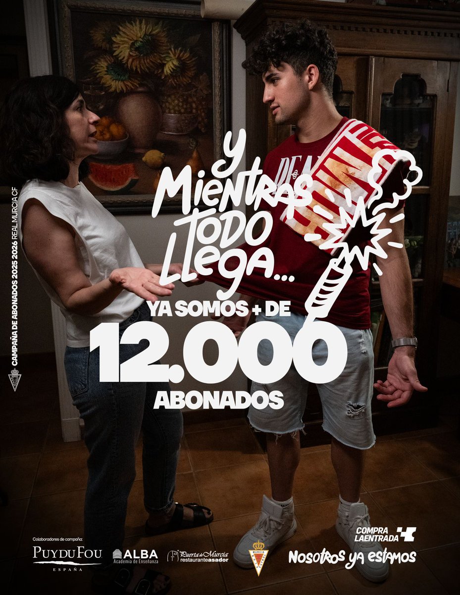 ¡Buenos días! 𝙔 𝙈𝙞𝙚𝙣𝙩𝙧𝙖𝙨 𝙏𝙤𝙙𝙤 𝙇𝙡𝙚𝙜𝙖... 
Comenzamos el jueves sumando más de 1.000 abonados en la jornada de ayer,  ¡ya somos más de 12.000 abonados! 

¡Nuevo! ¡Asientos reservados hasta mañana viernes 1 de agosto!
¡Nuevo! Sábado 2 de agosto liberación de
