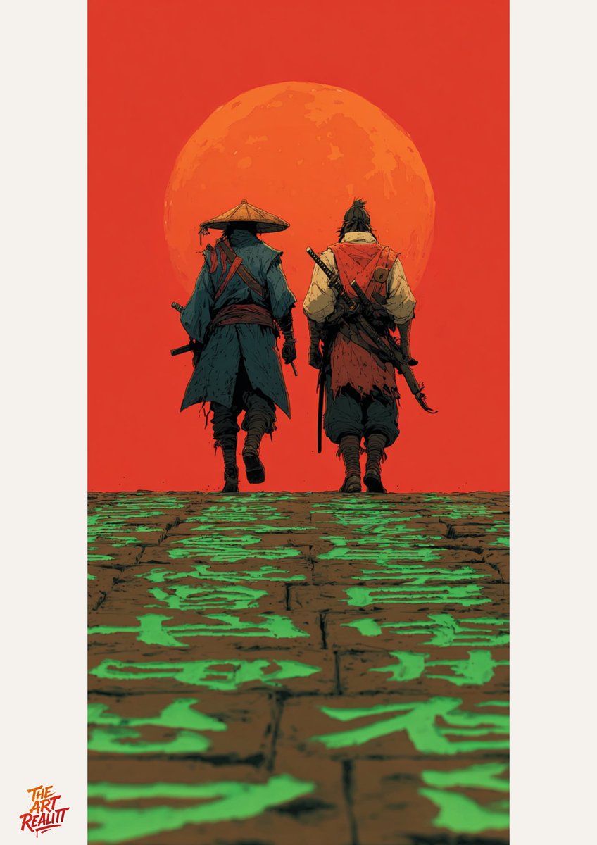 theartrealitt's tweet photo. RITUAL.FRONTIERS
Une série de posters sacrés, inspirés par le duel,.
Posters bientôt disponibles en boutique
Lien dans la bio
#theartrealitt
#PosterArt #RitualFrontiers #SamuraiAesthetic #RedMoon #SacredDuel #AIArt #DigitalPoster #JapaneseMood #ArtPrints #TheArtRealitt https://t.co/uM0oc0rztc