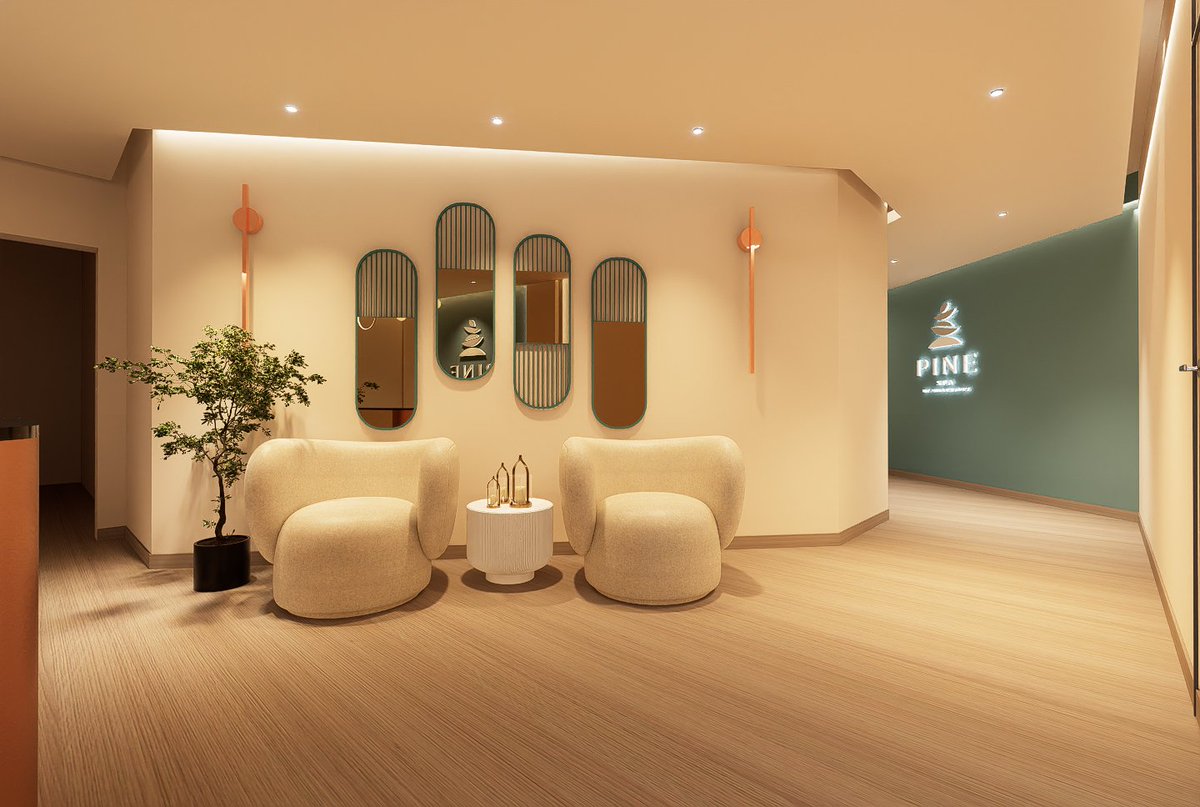 dimxatelierr's tweet photo. Perfect for a serene spa reception. 

Beige &amp; Pale green -  a palette that soothes.
Beige offers warmth and grounding, while pale green refreshes and restores. 

#spadesign #colorpsychology #interiordesign #dimx https://t.co/yBifH6Rday