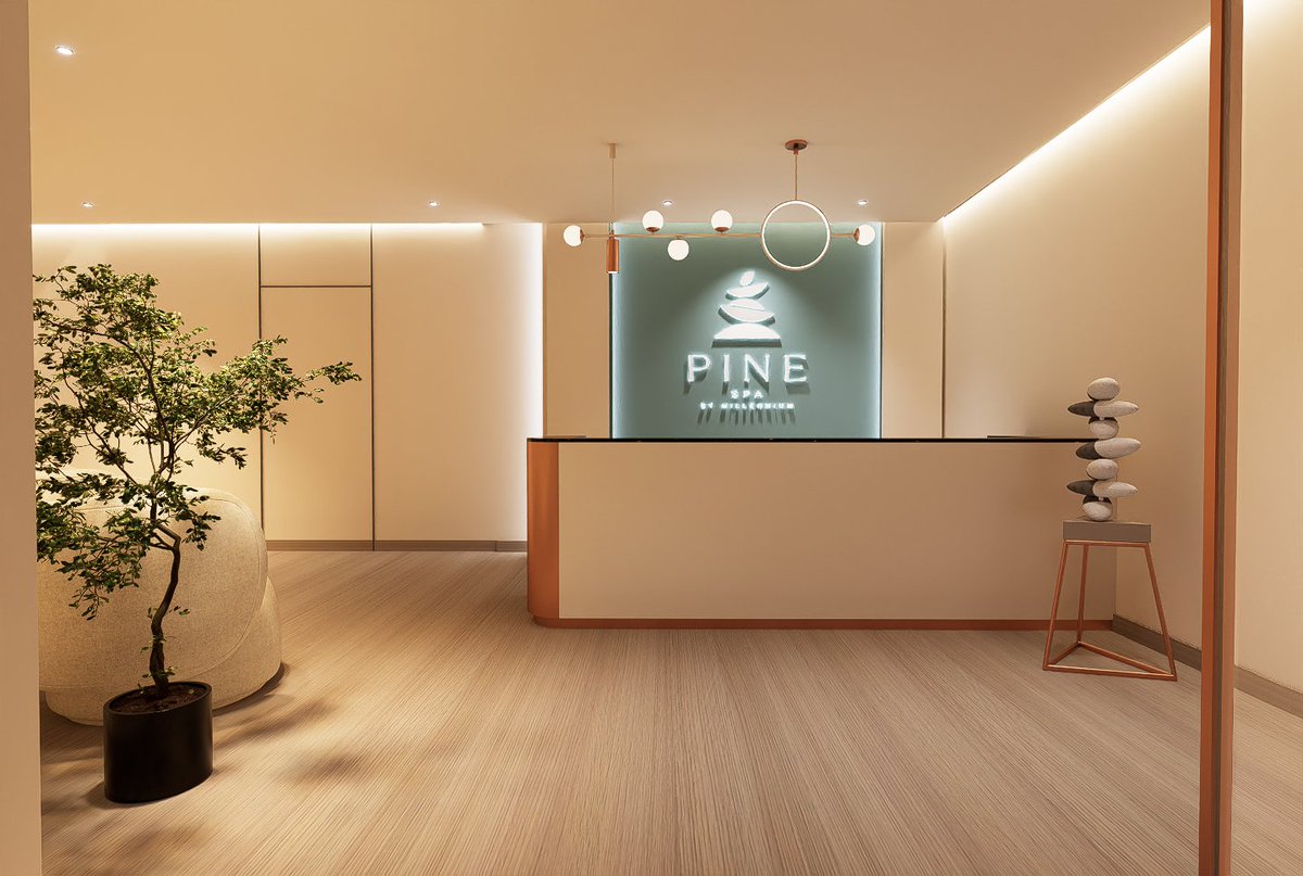 dimxatelierr's tweet photo. Perfect for a serene spa reception. 

Beige &amp; Pale green -  a palette that soothes.
Beige offers warmth and grounding, while pale green refreshes and restores. 

#spadesign #colorpsychology #interiordesign #dimx https://t.co/yBifH6Rday