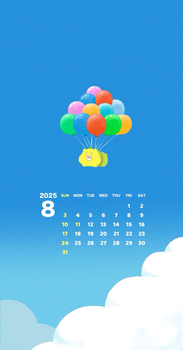 8月カレンダー🎈