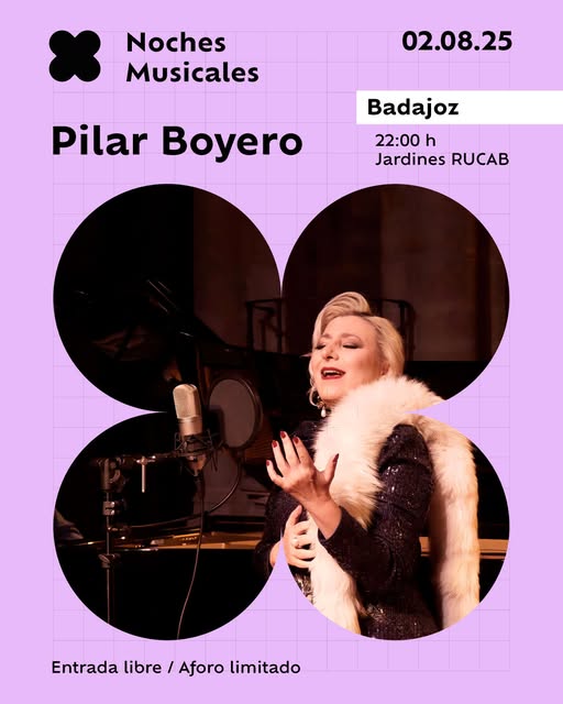 🎤 Este sábado 2 de agosto, Pilar Boyero rinde homenaje a Rocío Dúrcal y Rocío Jurado en los jardines de la #RUCAB 🌹

🎹 Con Lázaro Zaldívar y Christian Figueredo
🕙 22:00 h | 📍 RUCAB
🎟 Entrada libre hasta completar aforo
#PilarBoyero #RocíoDúrcal #RocíoJurado