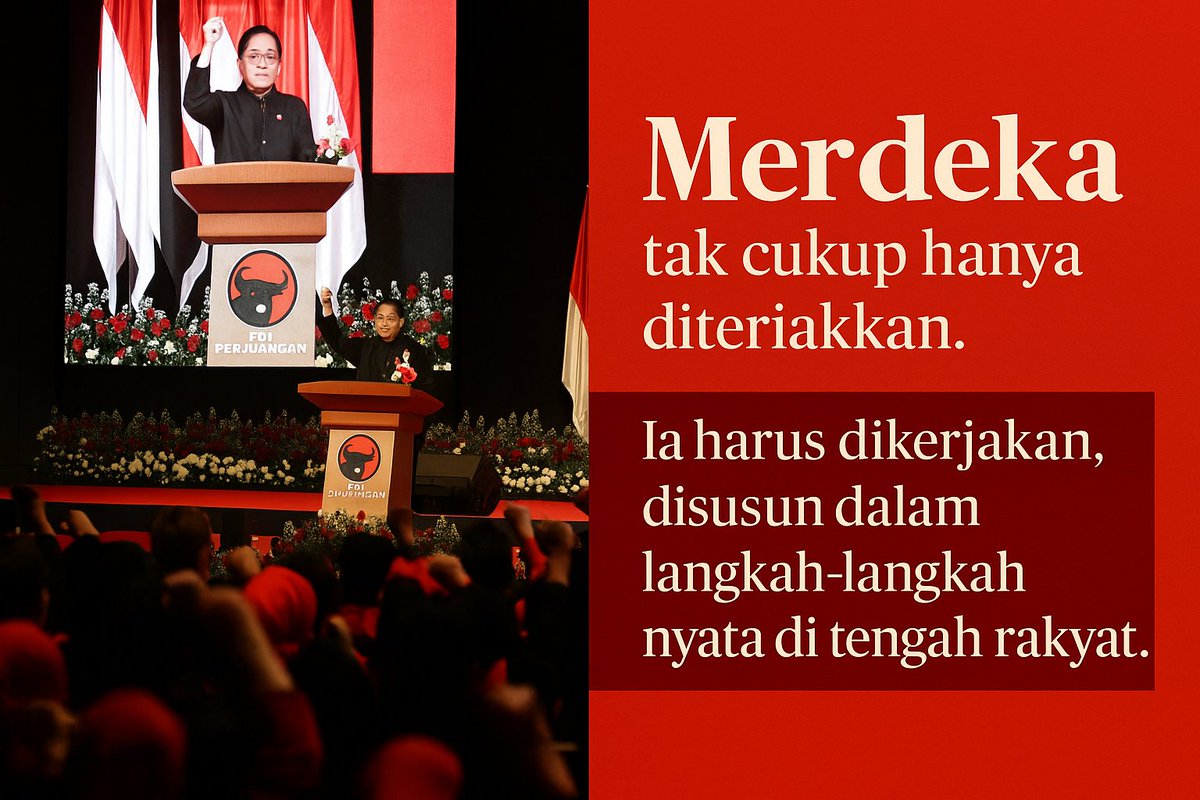 <a href="/puanmaharani_ri/">Puan Maharani</a> buka bimtek anggota DPR-DPRD Fraksi PDIP se-Indonesia di Bali. 

Ia tekankan pentingnya memperkuat kedekatan dengan masyarakat. "Kita tidak cukup lagi hanya bermodalkan teriak-teriak: 'Merdeka!'"