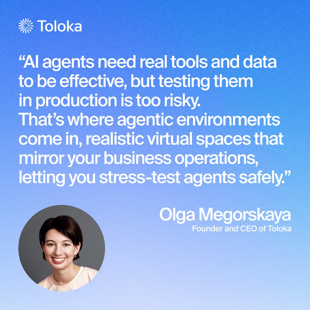 Our CEO Olga Megorskaya explores how agentic environments help enterprises safely test AI agents before deployment in her latest article for Forbes

These environments uncover critical vulnerabilities that traditional testing might miss, protecting systems from costly failures.