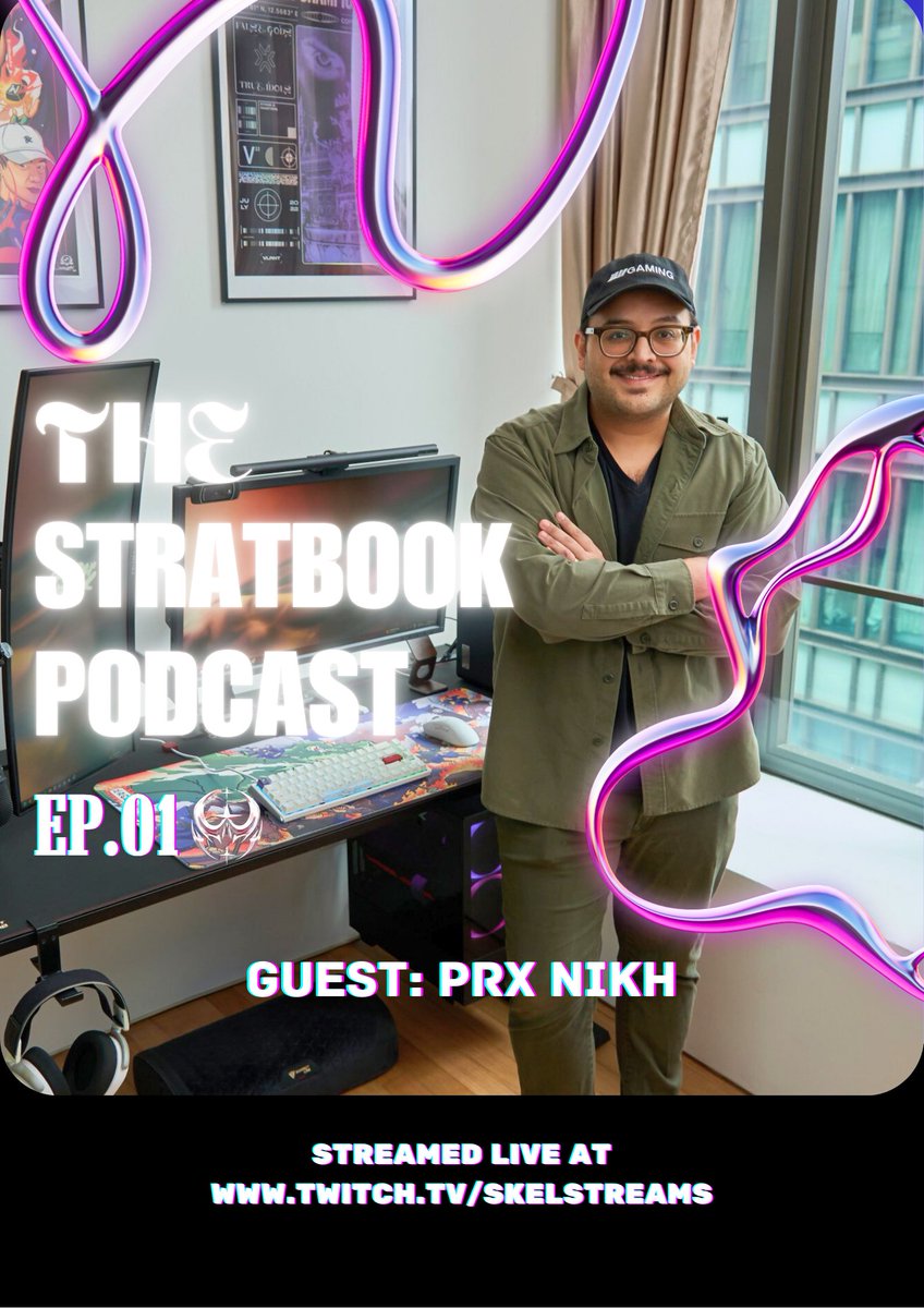 Going live in 15 minutes with the EP.01 of The Stratbook Podcast with my guest <a href="/nikhathi/">Nikhil H</a> of <a href="/pprxteam/">Paper Rex</a>! We'll talk recent VCT Masters win, leadership and team culture. Super excited.