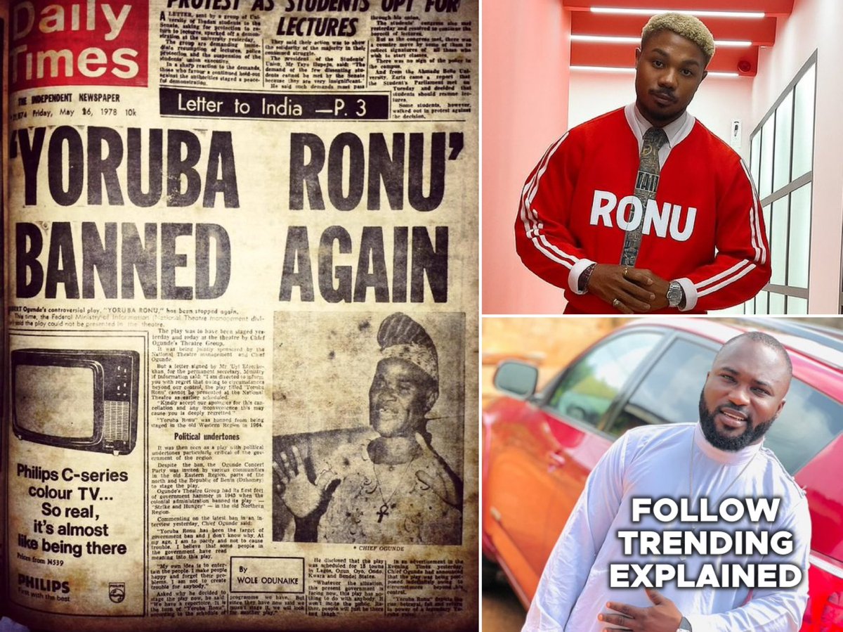 Tribalism is trending because according to some Yoruba’s they were taught to haté Igbos from childhood. 

The infamous “Yoruba Ronu” was initially coined against the North by Awolowo as a form of resistance.
 Can you imagine  the type of country one found himself.