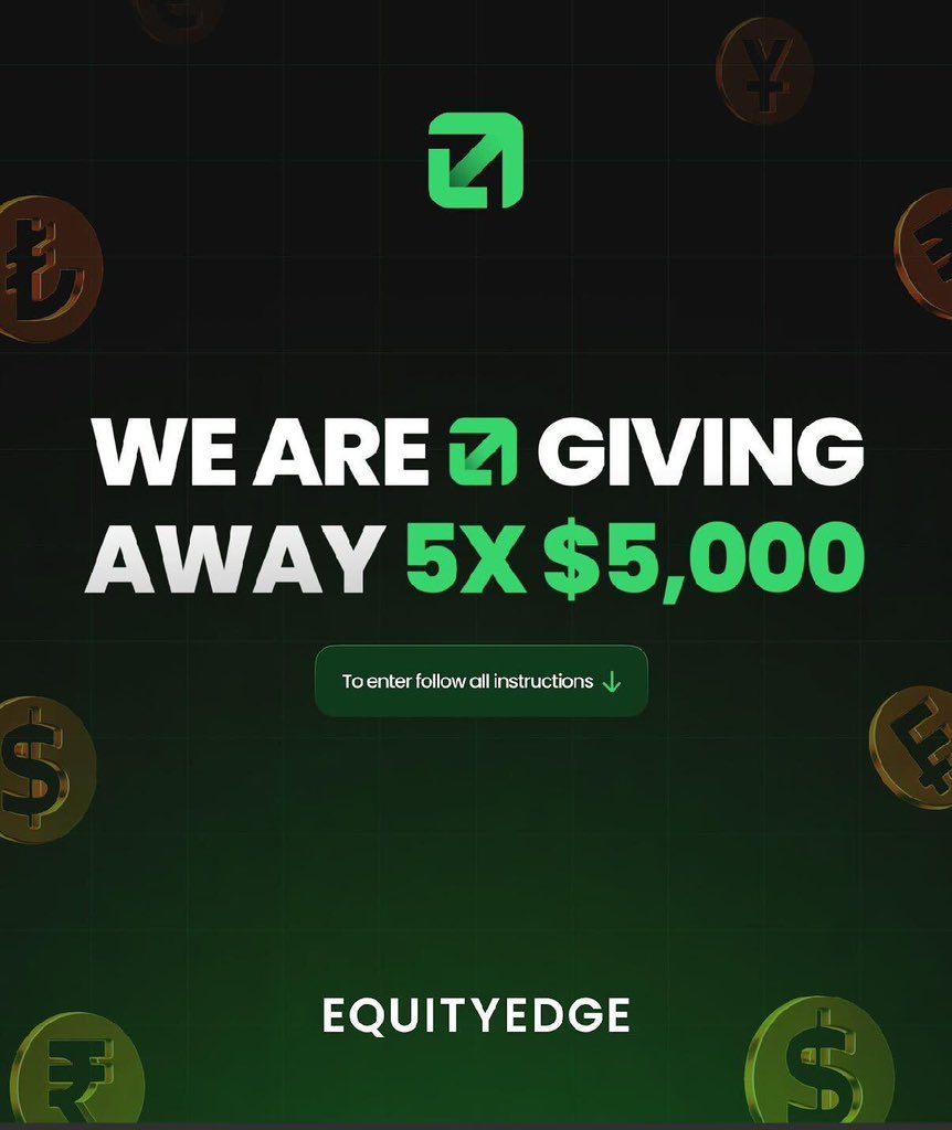 WE’RE GIVING AWAY 5 x $5K CHALLENGES 🚨

Want in? Here’s how to enter:
✅ Follow
<a href="/EquityEdgeUK/">Equity Edge</a>
<a href="/jekzcharlez/">𝐉𝐞𝐤𝐰𝐮.🤏1/222</a>
<a href="/ibnmuax_fx/">𝐓𝐚𝐥𝐤𝐚𝐭𝐢𝐯𝐞📊</a>
<a href="/Zankaeffect1/">zanka effect 📸</a>
✅ Like &amp; repost this post
✅ Tag a friend in the comments (more tags = more entries)

Winners will be announced soon