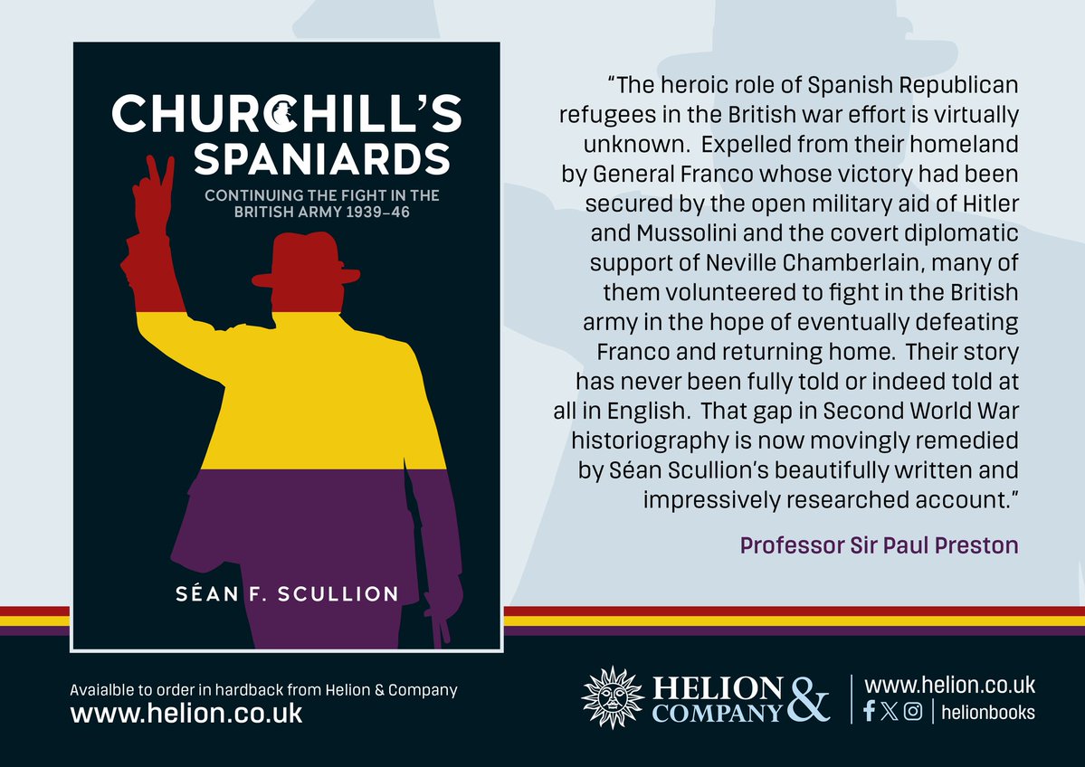 Séan F Scullion (@sean_f_scullion) on Twitter photo Morning! ¡Buenos días! An amazing endorsement from <a href="/PaulPreston8/">Paul Preston</a> for #ChurchillsSpaniards! Available in paperback from September! Pre-order here👇🏽
helion.co.uk/military-histo… Morning! ¡Buenos días! An amazing endorsement from <a href="/PaulPreston8/">Paul Preston</a> for #ChurchillsSpaniards! Available in paperback from September! Pre-order here👇🏽
helion.co.uk/military-histo…