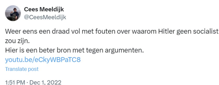 Maak kennis met Cees Meeldijk (verspreider van een bewerkt NSB-affiche), nummer 23 op de BBB-kandidatenlijst voor de komende Tweede Kamerverkiezingen.
