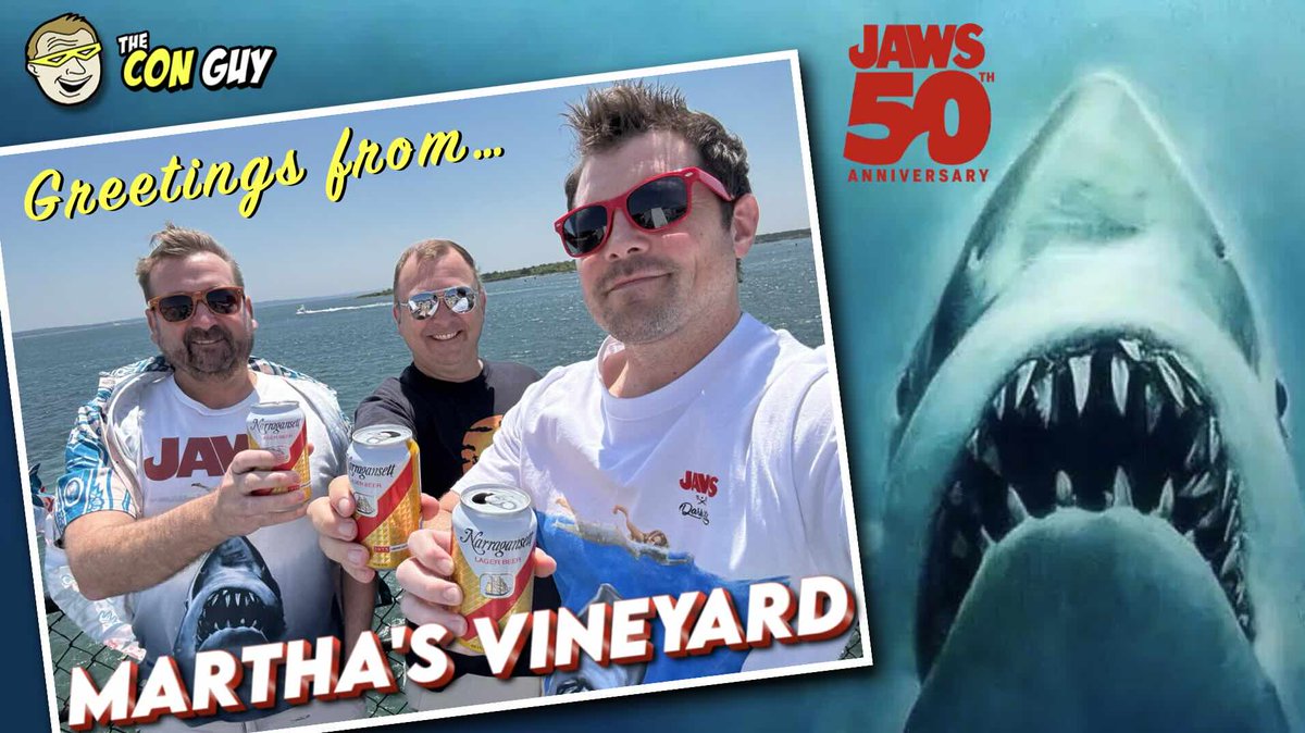 Listen to "Everything We Saw at the JAWS 50th Anniversary Celebration in Martha's Vineyard" by The Con Guy Podcast. This is the filming location for JAWS. open.spotify.com/episode/70m2e8…

#Jaws #universalstudios #sharks