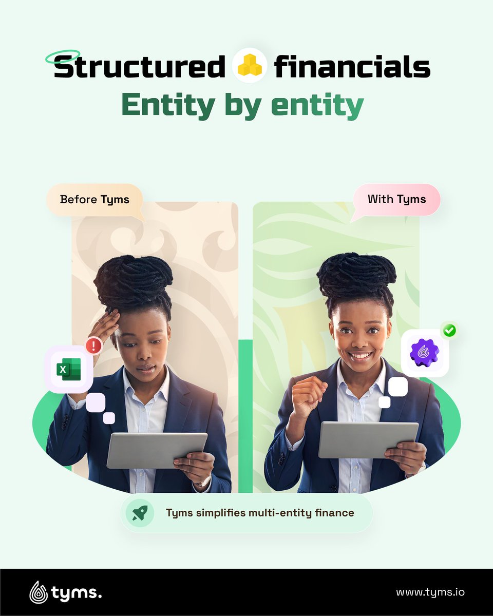 Running multiple businesses on one Excel file? That’s a recipe for mistakes.

Tyms simplifies multi-entity finance, whether you’re managing branches, subsidiaries, or different currency accounts.

Track performance per entity, manage transactions in multiple currencies,