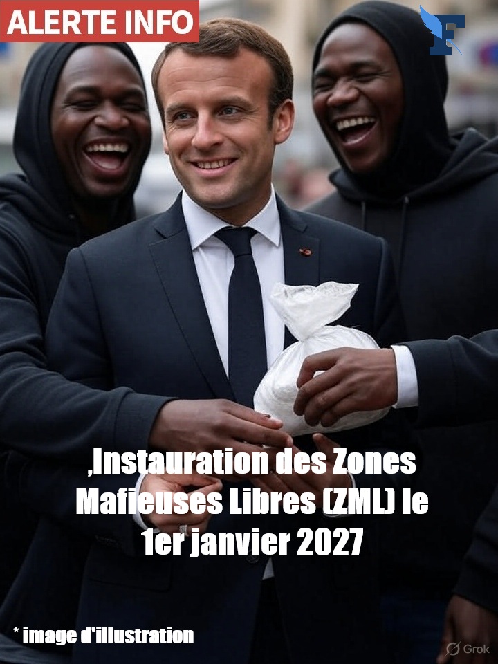 1er janvier 2027 : Face à l'insécurité et à l'agonie de l'économie française, le gouvernement instaure  les Zones Mafia Libres (ZML) en ville.

Réservées aux résidents allogènes, les trafics sont défiscalisés. La police est soumise à couvre feu à partir de 20 heures.