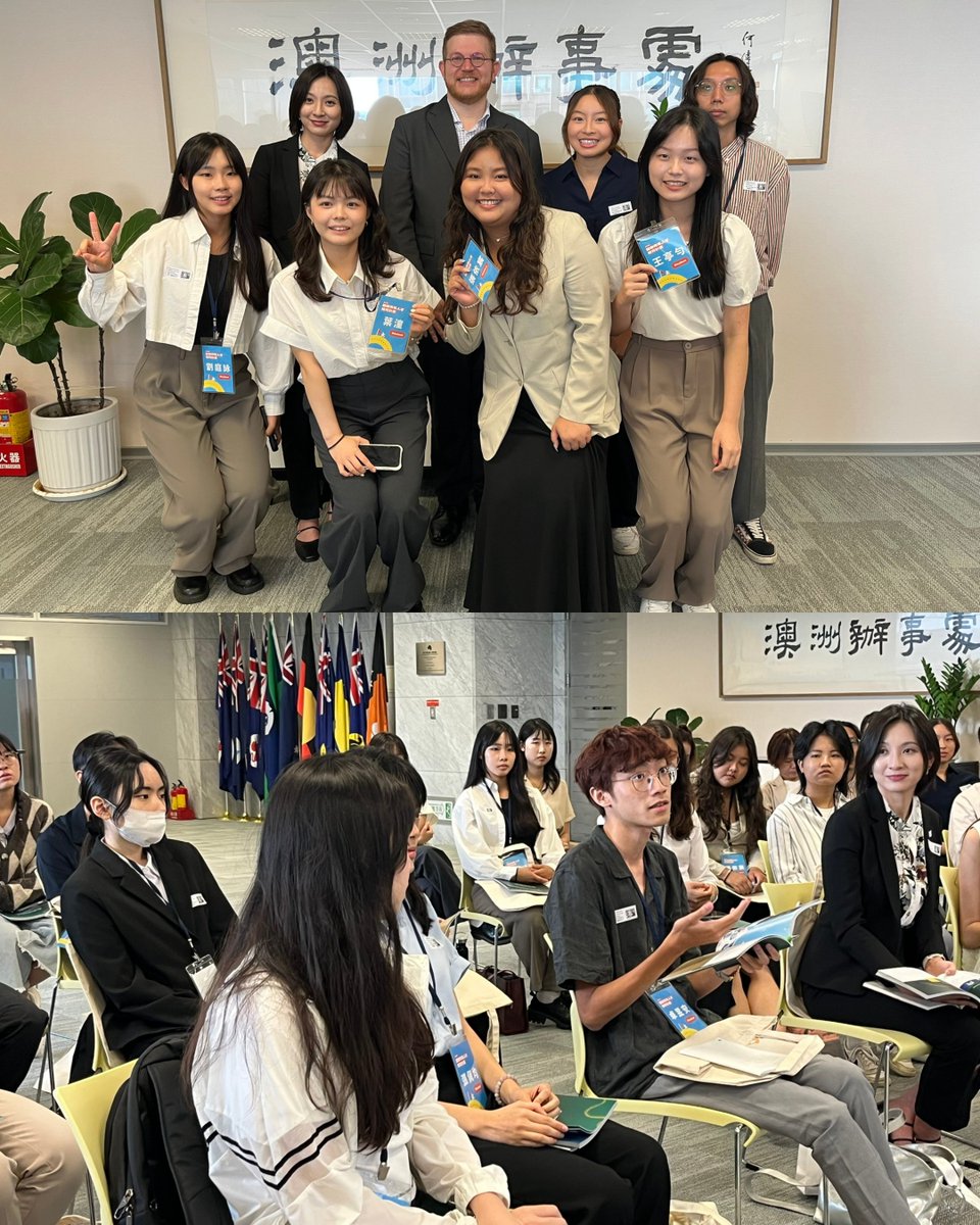 Student engagement between Australia and Taiwan creates lifetime bonds! A/g Deputy Representative Dan Bowman and Deputy Director Ingrid Lennon were delighted to meet with Commissioner Marcia Qiu and students from the New Taipei City International Youth Talent Development Program.