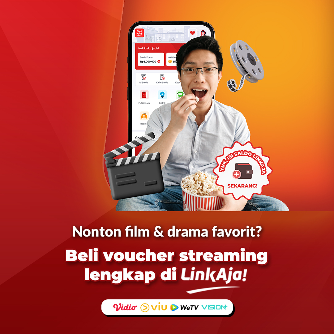 Langganan series atau film kesayangan, beli voucher streamingnya di LinkAja.

Simak informasi selengkapnya di tautan berikut ya linkaja.id/promo/linkaja-…

Customer Service: livechat.linkaja.id