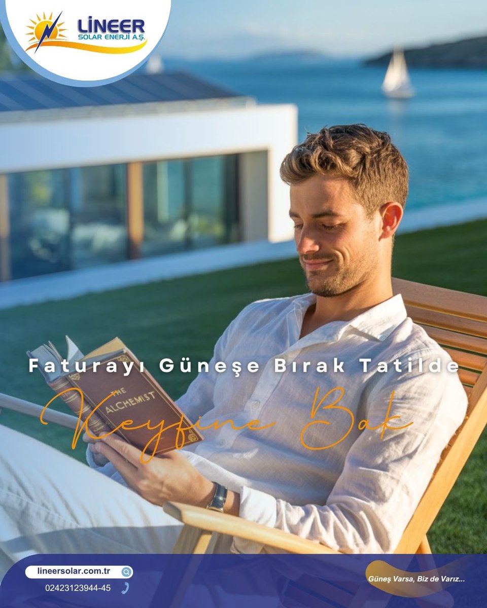 🏖️ Tatil moduna geçerken enerji faturalarını düşünmeyin!
🌞 Güneş sizin yerinize çalışsın, siz sadece keyfinize bakın.

📞 0242 312 39 44
🌐 lineersolar.com.tr.                               Güneş varsa, biz de varız! ☀️

#LineerSolar #YenilenebilirEnerji #GüneşPaneli