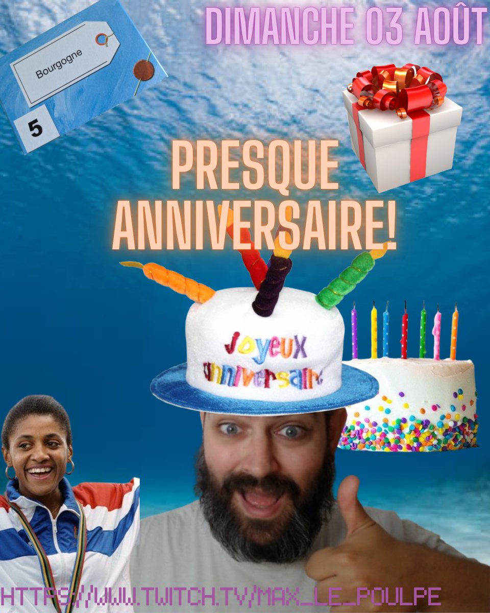 Petit pause dans les jeux découverts pour vous dire que les lives reprennent Dimanche et en fanfare puisqu'on fêtera presque mon anniversaire ! Qui dit anniversaire dit gâteau et dit cadeau! Bonne ambiance garantie et de très beaux mots à gagner! #Twitch