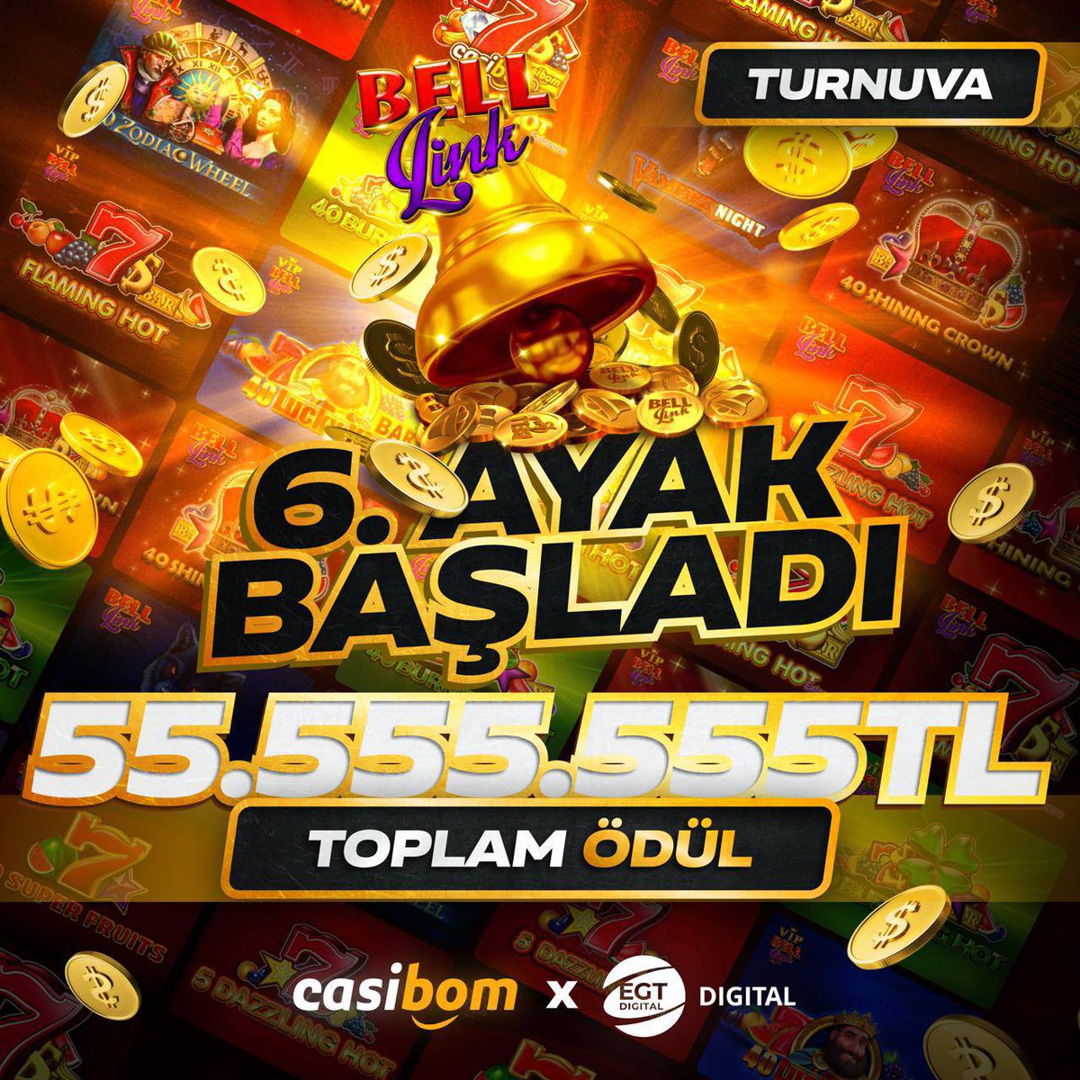 Rekor ödüllü Casibom Özel Bell Link Turnuvasında 6. Ayak Başladı! 🎰

Toplam Ödül: 55.555.555TL 🚨

Casibom Giriş : t.ly/Casibom-TR

#casibom