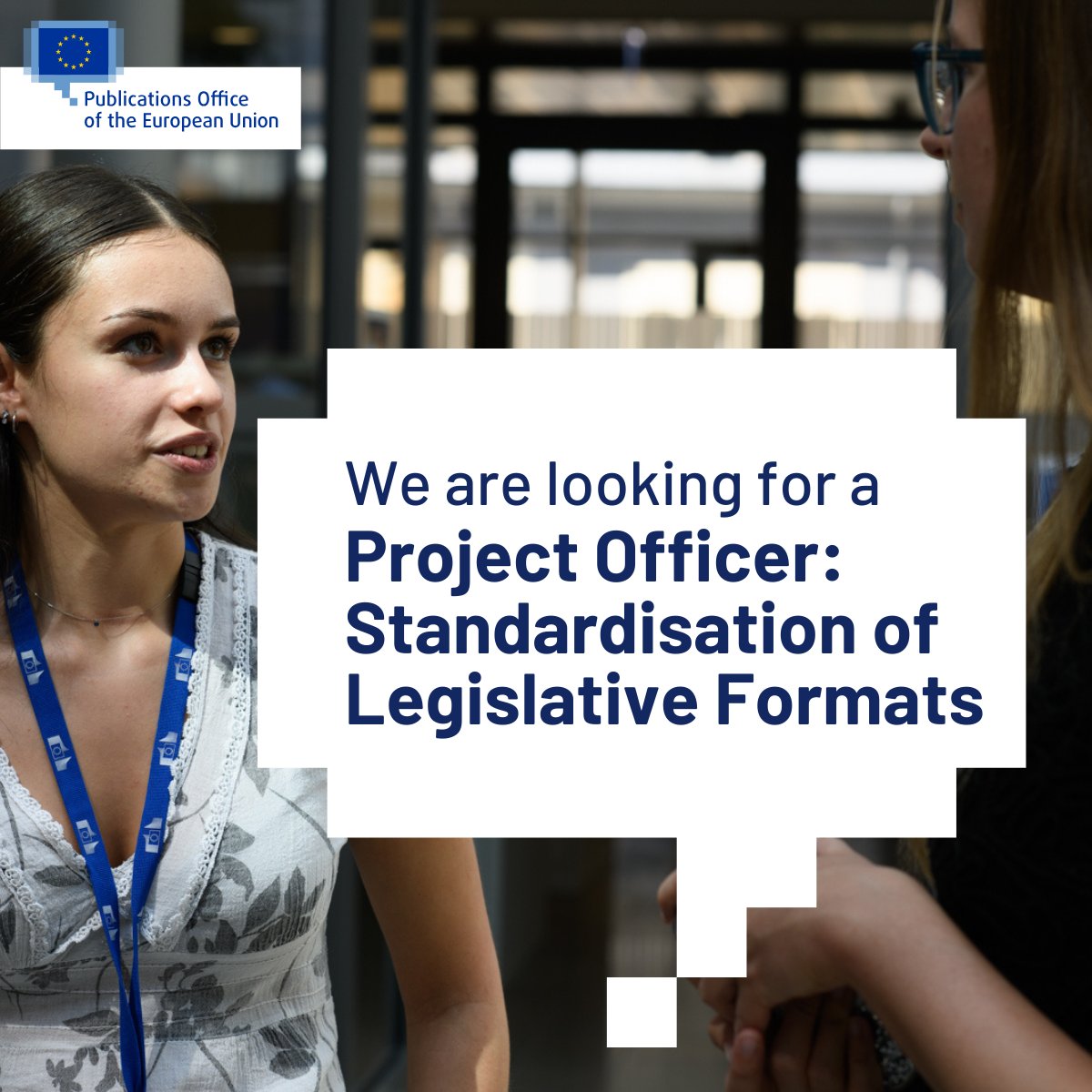 We are looking for a new colleague with a strong understanding of XML technologies and the legal drafting process. Experience in standardisation or semantic technologies and EU legislative procedures is useful. 

Check out the vacancy and apply: europa.eu/!pRrGDQ