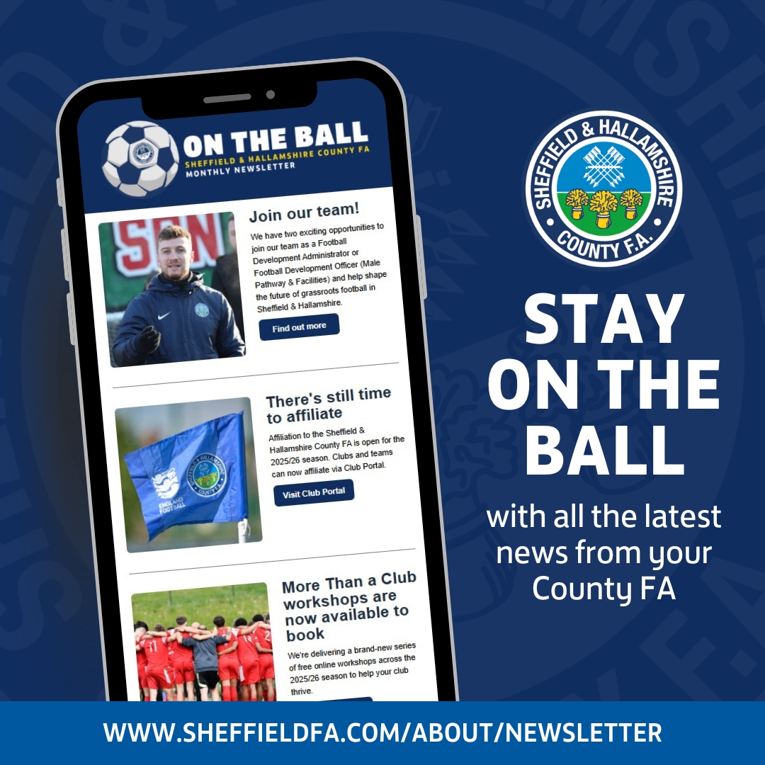 📬 Want the latest news and updates from your County FA delivered straight to your inbox?

Sign up to our monthly newsletter On the Ball and stay in the loop with everything happening in local grassroots football. 📧

Subscribe now ⬇️
bit.ly/4f6UPJN