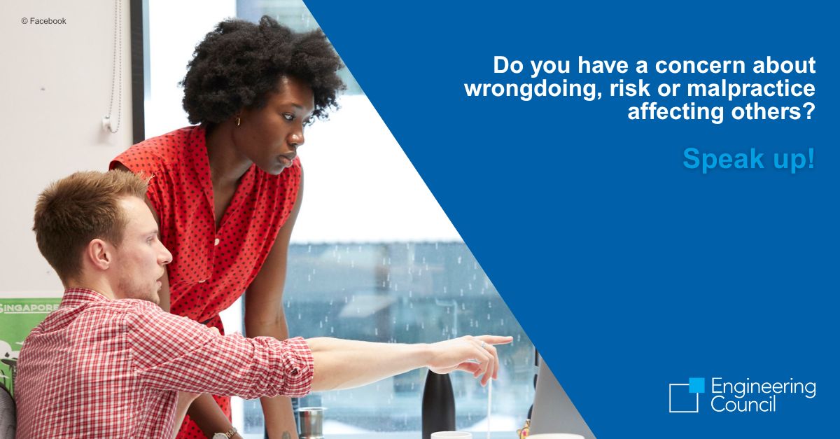 EngCouncil's tweet image. Unethical, unsafe, or discriminatory behaviour in engineering should never be ignored. If you would like to raise a concern, our revised Guidance on Whistleblowing helps you understand how: buff.ly/3c9qQoF #Whistleblowing #SpeakUp #ProfessionalResponsibility