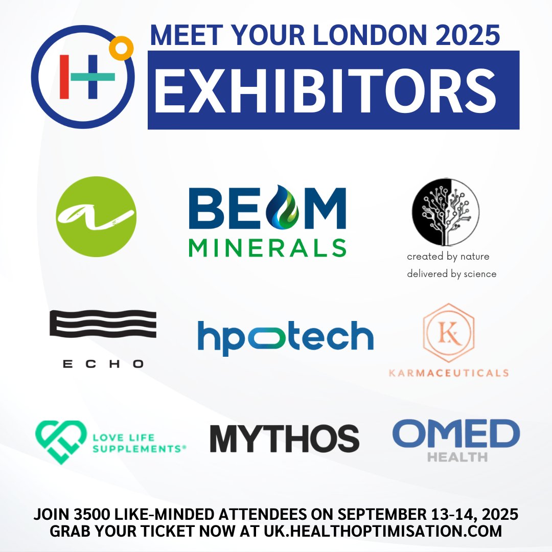 Health Optimisation Summit (@hosummit) on Twitter photo Here are 9 more industry-leading brands joining us at HOS 2025 in London! 🌟
1️⃣ Adventures In Movement
2️⃣ <a href="/BeamMinerals/">BEAM Minerals</a>
3️⃣ BLACK STUFF
4️⃣ <a href="/echohydrogen/">Echo Water</a>
5️⃣ <a href="/hpotech_medical/">Hpotech Hyperbaric Solutions</a>
6️⃣ Karmaceuticals
7️⃣ <a href="/LLSupplements/">Love Life Supplements</a>
8️⃣ Mythos Men
9️⃣ OMED Health
🎟️ uk.healthoptimisation.com Here are 9 more industry-leading brands joining us at HOS 2025 in London! 🌟
1️⃣ Adventures In Movement
2️⃣ <a href="/BeamMinerals/">BEAM Minerals</a>
3️⃣ BLACK STUFF
4️⃣ <a href="/echohydrogen/">Echo Water</a>
5️⃣ <a href="/hpotech_medical/">Hpotech Hyperbaric Solutions</a>
6️⃣ Karmaceuticals
7️⃣ <a href="/LLSupplements/">Love Life Supplements</a>
8️⃣ Mythos Men
9️⃣ OMED Health
🎟️ uk.healthoptimisation.com