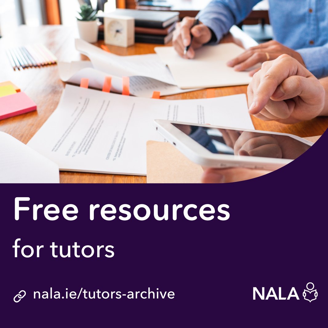 National Adult Literacy Agency (NALA) (@nalaireland) on Twitter photo Are you an adult literacy tutor looking for some additional resources?
NALA has an archive of free resources on various subjects, including:
- English;
- Technology;
- Maths;
- Personal Development and more.
To view and download⤵️
nala.ie/tutors-archive/
#FreeResources Are you an adult literacy tutor looking for some additional resources?
NALA has an archive of free resources on various subjects, including:
- English;
- Technology;
- Maths;
- Personal Development and more.
To view and download⤵️
nala.ie/tutors-archive/
#FreeResources