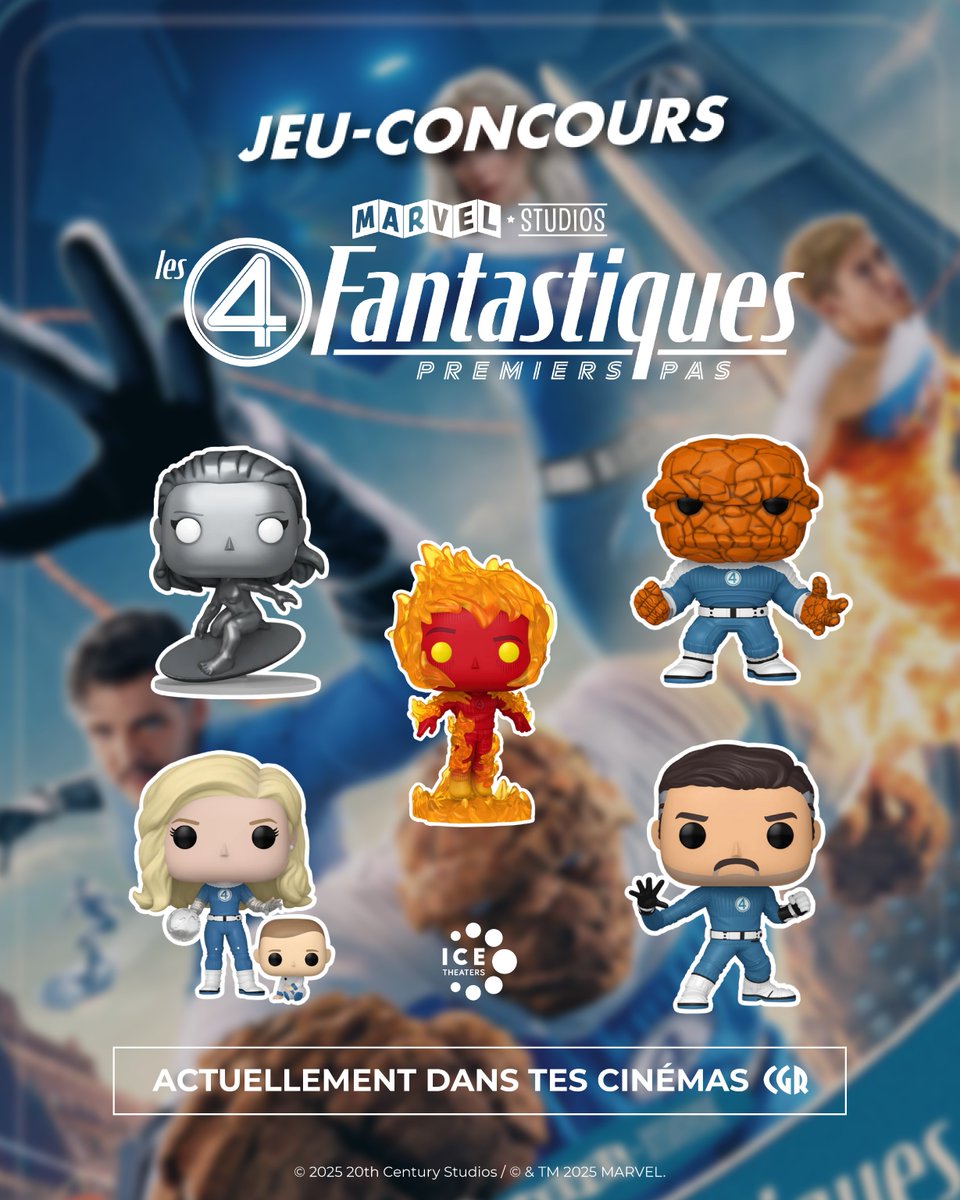 CGR Cinémas (@cgrcinemas) on Twitter photo LES 4 FANTASTIQUES : PREMIERS PAS est toujours dans tes cinémas CGR.
Et si tu faisais entrer les héros chez toi ?
Tente de remporter 1 lot de figurines <a href="/FunkoEurope/">Funko Europe</a> !
Pour participer :
👉 Suis @cgrcinemas
👉 RT
TAS le 07/08
#JeuConcours #Les4FantastiquesPremiersPas LES 4 FANTASTIQUES : PREMIERS PAS est toujours dans tes cinémas CGR.
Et si tu faisais entrer les héros chez toi ?
Tente de remporter 1 lot de figurines <a href="/FunkoEurope/">Funko Europe</a> !
Pour participer :
👉 Suis @cgrcinemas
👉 RT
TAS le 07/08
#JeuConcours #Les4FantastiquesPremiersPas