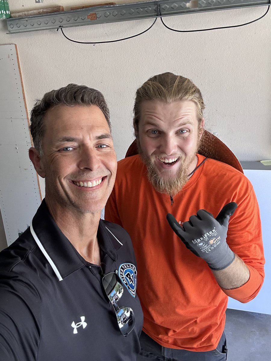 Apprentice with <a href="/IBEW569/">IBEW569</a> on rotation with BakerElectric today. Loves his job… planned to become an electrical engineer while at community college. Then realized he couldn’t afford the transfer to SDSU. Said “no one ever talked to me in HS about the trades.”