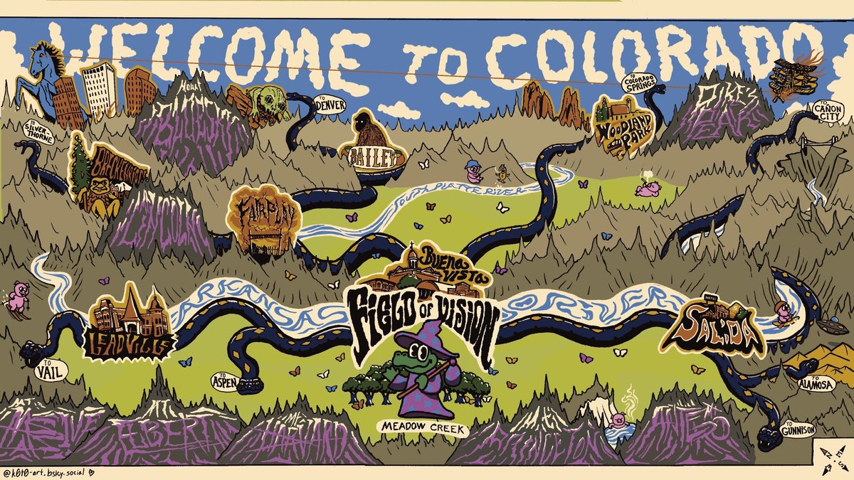 GanymedePrncess's tweet photo. my husband made some really cool maps for Field of Vision! gonna be printing some to hand out, looking forward to seeing you guys there!! #fieldofvision #buenavista #kinggizzardandthelizardwizard #meadowcreek #kglw
#kinggizzard https://t.co/HA5Cu64Un1
