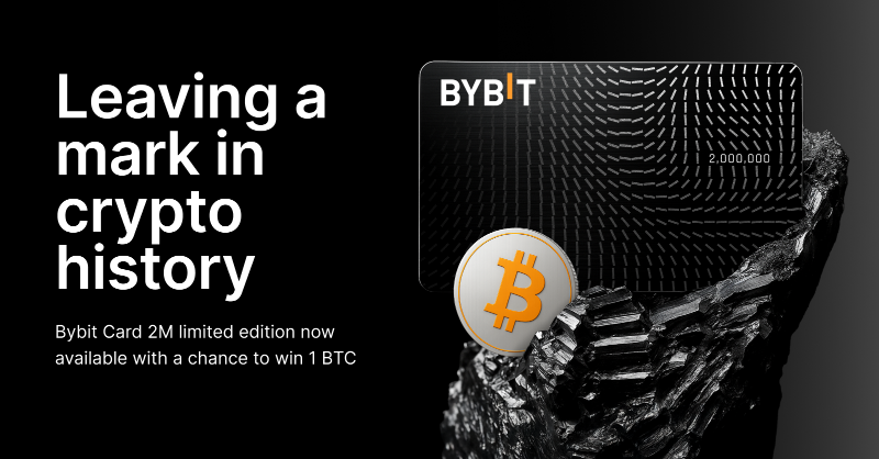Bybit_Official's tweet photo. Spend with Bybit Card. Win 1 BTC, Astari Wearables, USDT Airdrops and Lounge Access!

Sign Up, Apply and Spend to Enter! Plus, New Card Applications Will Have a Limited Edition Design!