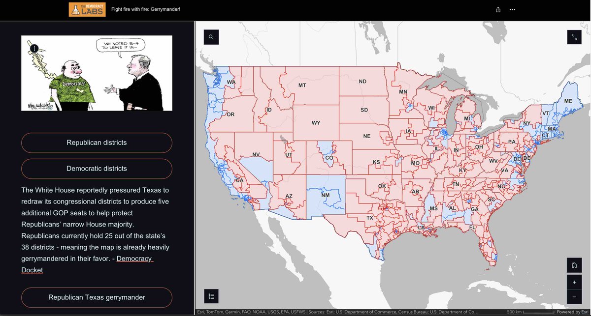 TheDemocracyLabs and @demlabs.bsky.social (@thedemlabs) on Twitter photo Fight fire with fire: Gerrymander!
thedemlabs.org/2025/07/30/figโฆ
<a href="/cardon_brian/">Brian Cardone ๐ดโโ ๏ธ๐บ๐ฆ</a> <a href="/ELBY73410335/">ELBY</a> <a href="/GailWaldby/">Gail Waldby ๐บ๐ฆ๐๐๐๐</a> <a href="/DemsKeys/">FloridaKeysDems *๏ธโฃ DemCastFL Lead</a> <a href="/DemCastUSA/">DemCast</a> <a href="/angler_tx/">TX_Angler</a> #gerrymander <a href="/ArcGISStoryMaps/">ArcGIS StoryMaps</a> Fight fire with fire: Gerrymander!
thedemlabs.org/2025/07/30/figโฆ
<a href="/cardon_brian/">Brian Cardone ๐ดโโ ๏ธ๐บ๐ฆ</a> <a href="/ELBY73410335/">ELBY</a> <a href="/GailWaldby/">Gail Waldby ๐บ๐ฆ๐๐๐๐</a> <a href="/DemsKeys/">FloridaKeysDems *๏ธโฃ DemCastFL Lead</a> <a href="/DemCastUSA/">DemCast</a> <a href="/angler_tx/">TX_Angler</a> #gerrymander <a href="/ArcGISStoryMaps/">ArcGIS StoryMaps</a>
