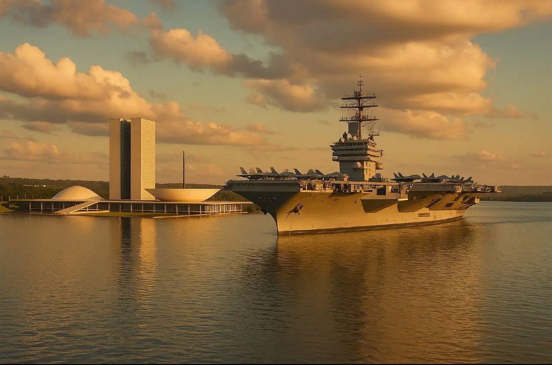 Não é que o Porta Aviões chegou no Lago....