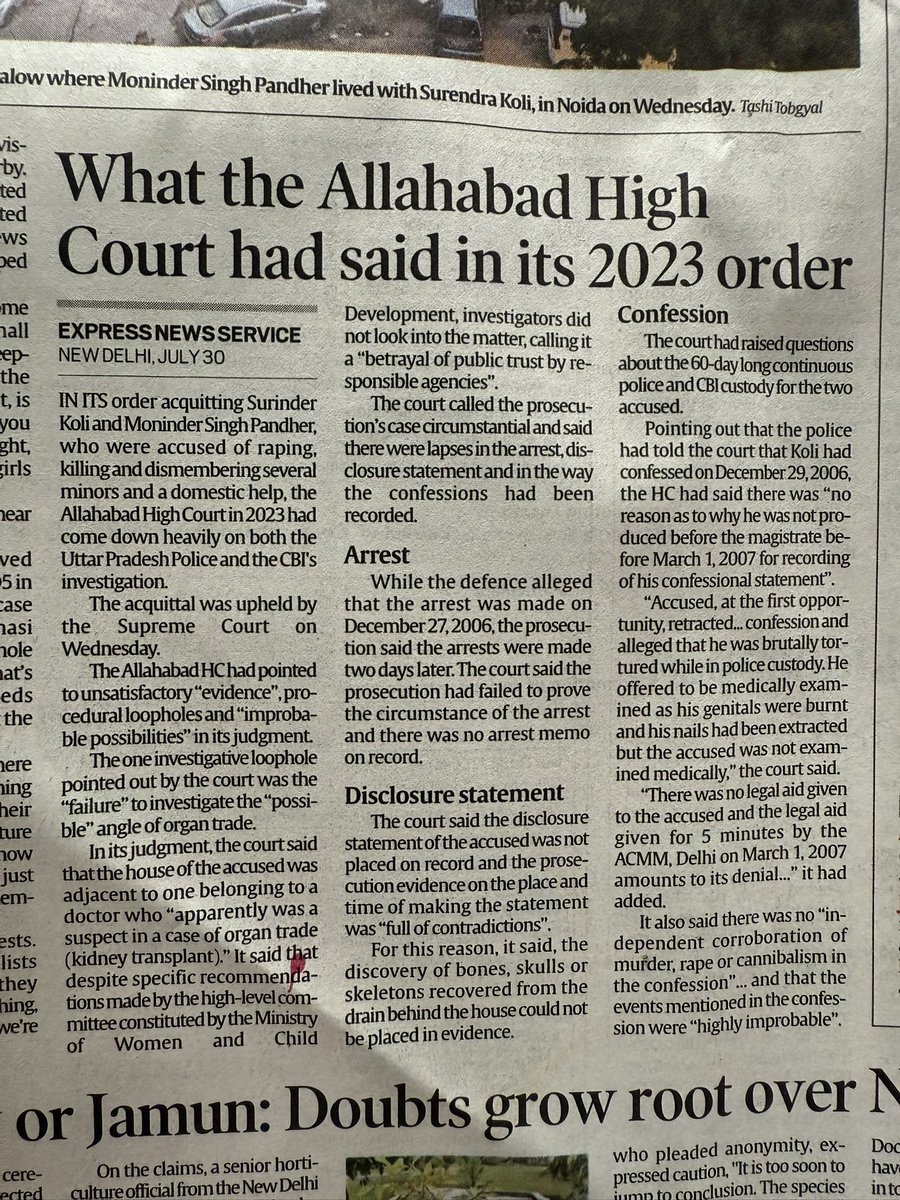 “Loktantra par war"

NITHARI,In 2006,when loktantra was in power,16 poor Hindu kids skeletal remains were found near house D5.
The Allahabad High Court criticized investigation for failing to thoroughly probe suspected organ trade,despite recommendations,linking to D5 location.