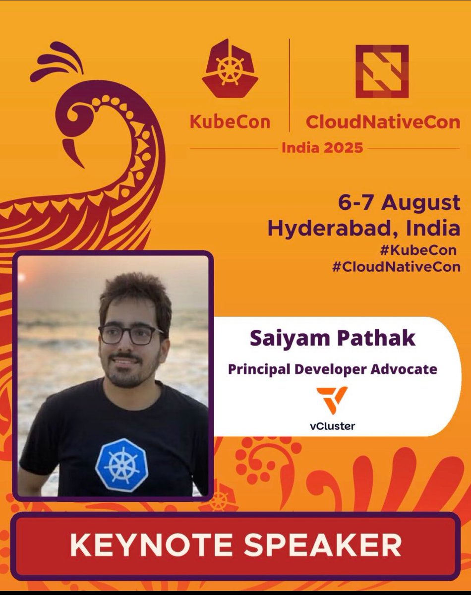 SaiyamPathak's tweet image. KubeCon India will be a sold out event and I am looking forward to meeting old friends and making new one.
Yes also the slides are ready for my Keynote that I will be giving with Arnab.
Let’s meet in the hallway
