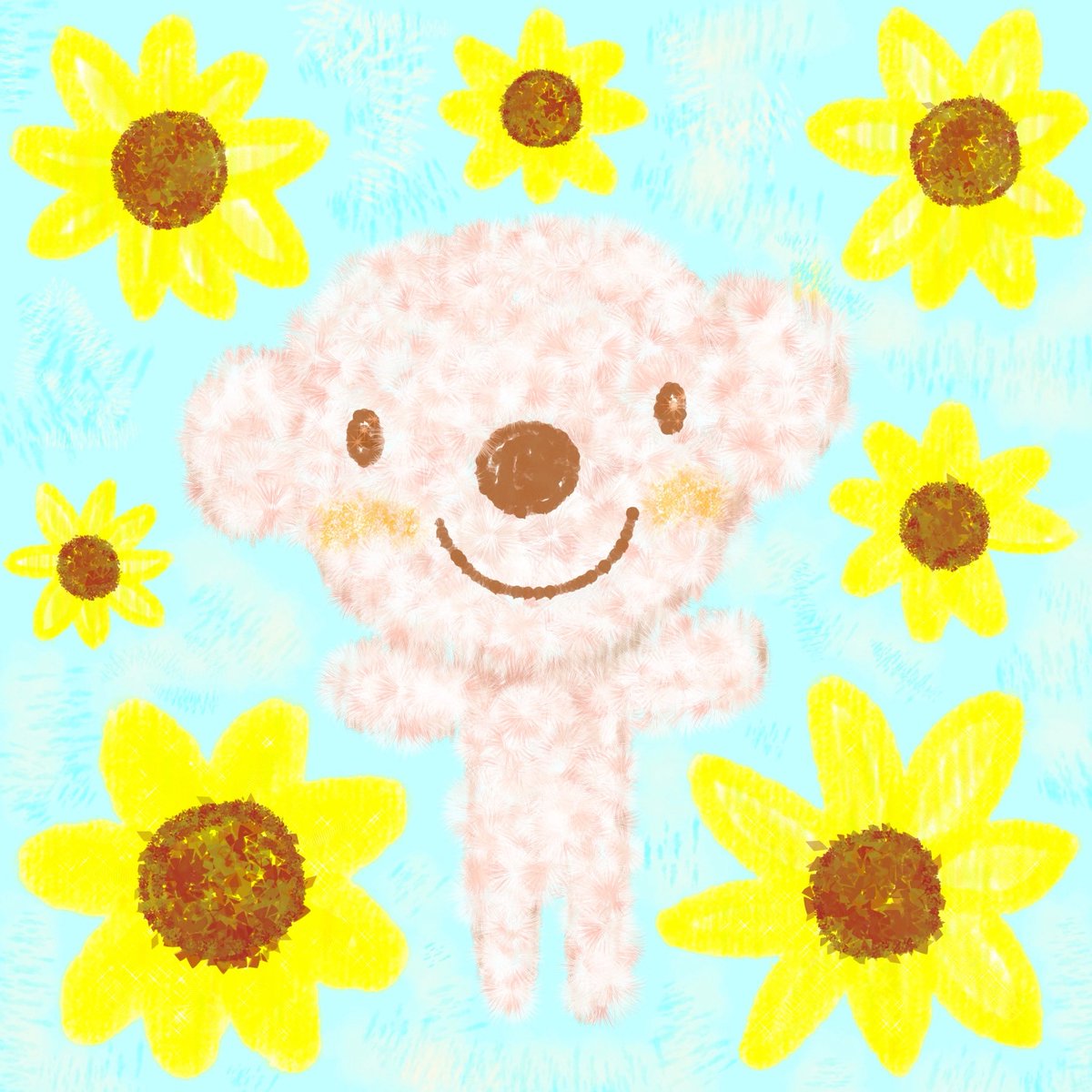 hocioto's tweet photo. 正していくところまだまだあるな。
一歩一歩だな〜

#イラスト
 #ひまわり 
#くま 
#新作 
#hocioto https://t.co/7xJdNxrYdQ