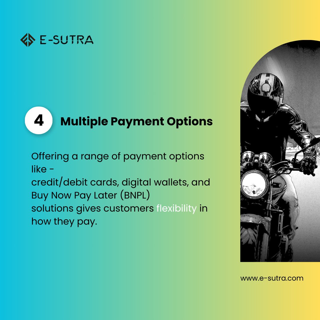 ESutraTech's tweet photo. 🛒 Want more conversions on your e-commerce store?
Here are 5 must-have features in 2025:
📱 Mobile-Optimized Design
⚡ Fast Load Times
🚀 Clear CTAs
💳 Multiple Payment Options
🌟 User Reviews/Social Proof
Let’s build it right 👉 https://t.co/MRv0xiGwB0
#EcommerceSuccess https://t.co/2URxT78hUL
