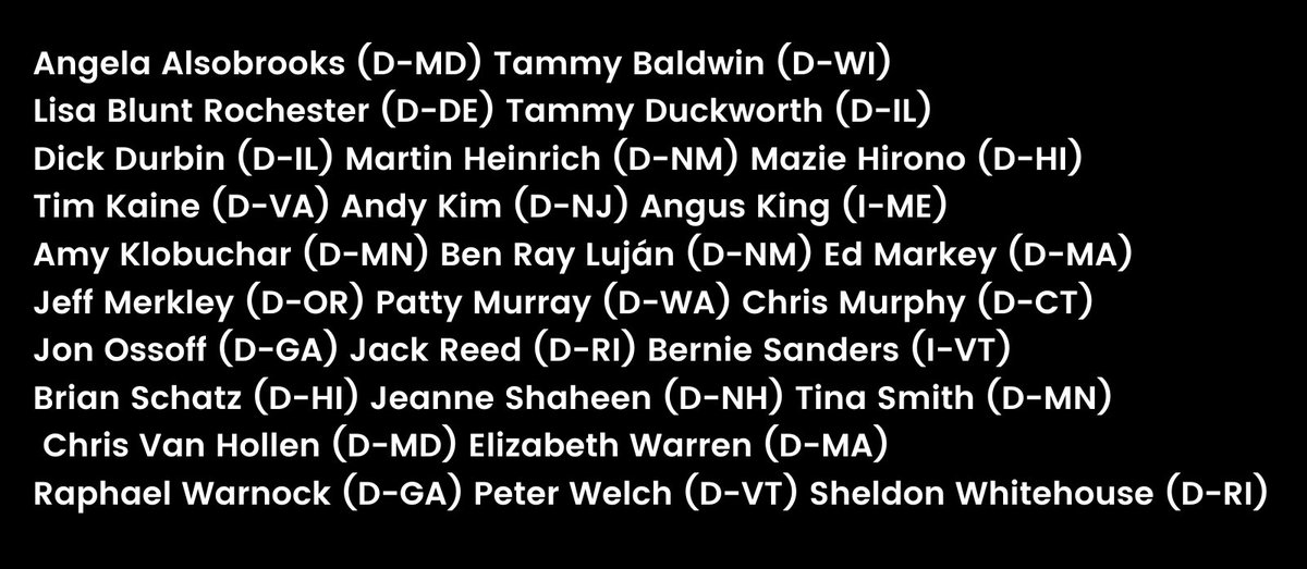 What do you notice about every single senator who tried to block arms sales to Israel? Because there is a pattern.