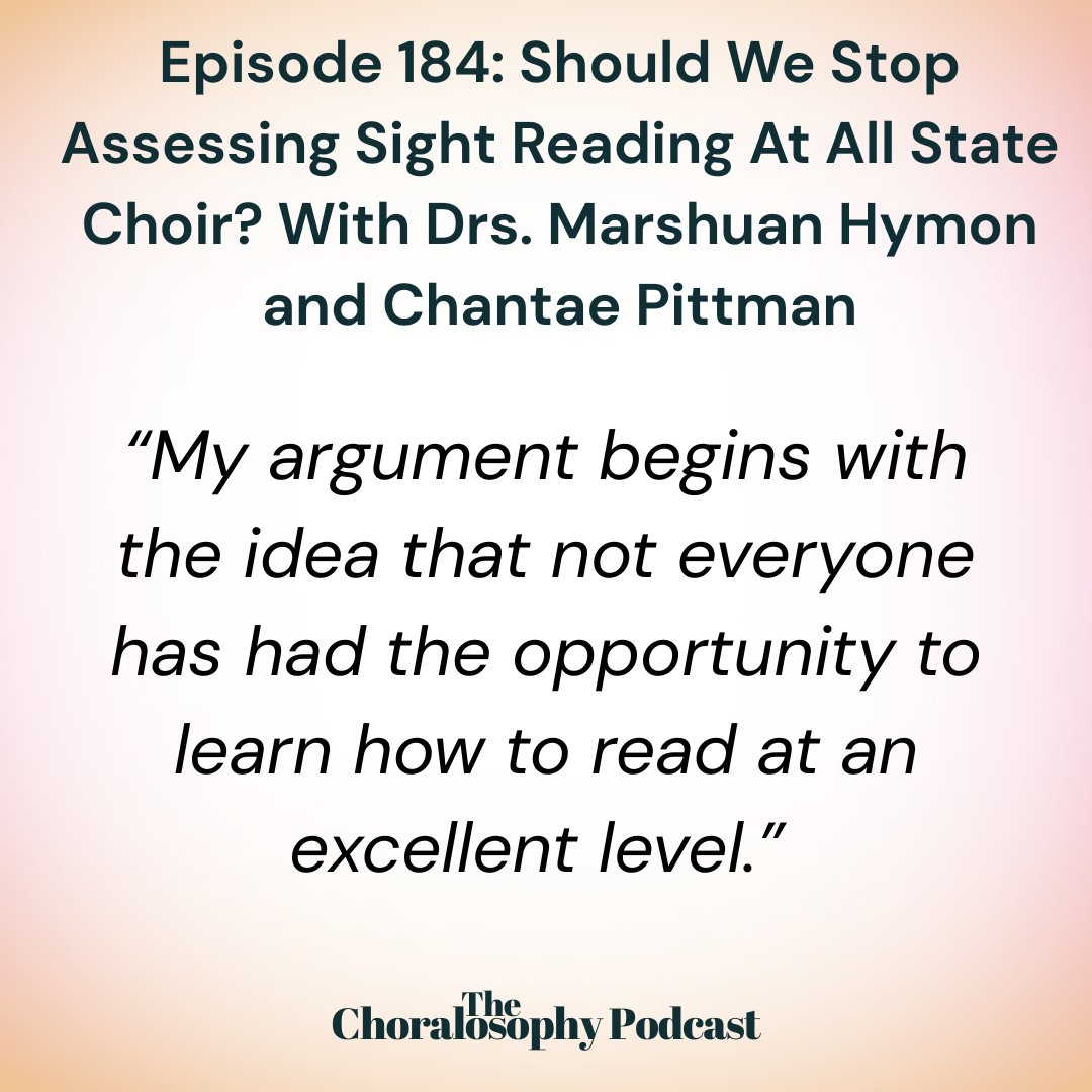 Should we assess sight-reading at All-State choir? Hear this perspective and more in the important debate on Episode 184!

Find the video version on Spotify or YouTube and audio on any podcast player!