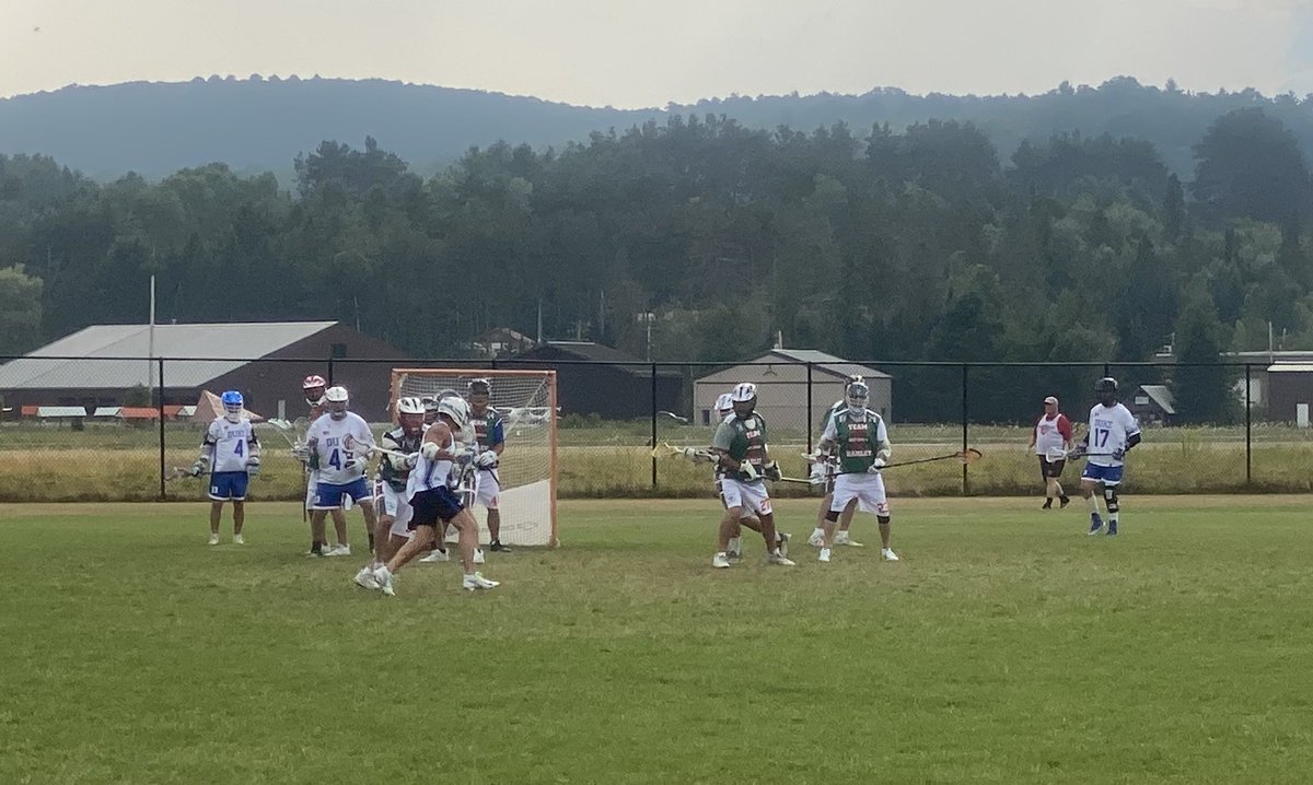 Injury bug struck in 55+ Game 2 vs Harley. Lost top attack man to knee injury, they controlled possession &amp; broke open a close game in 4th Q for 9-2 win. #LaxBrotherhood