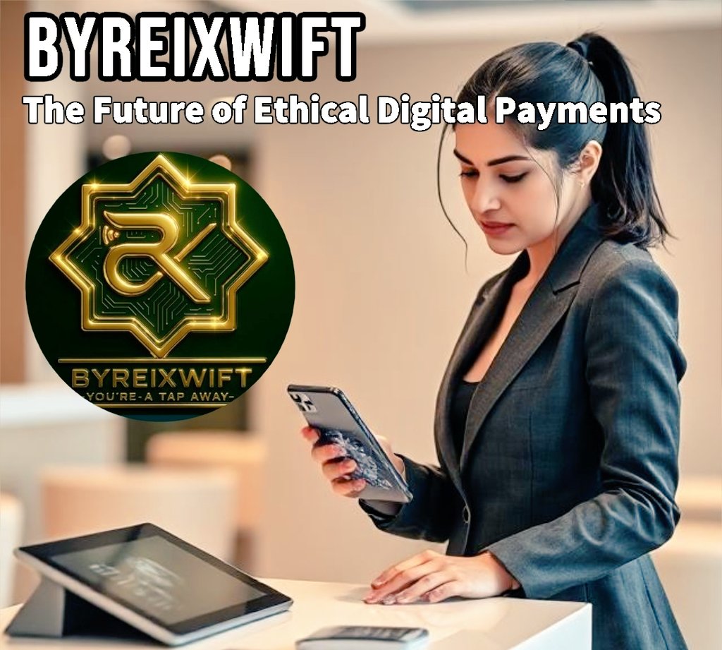 🕌🌐 Investing isn’t betting on the future—it’s committing to a vision.  

ByReiXwift isn’t just another fintech.  
It’s a digital payment system aligned with the Islamic principles of Sharia, powered by blockchain technology, designed to serve both Muslims and non-Muslims