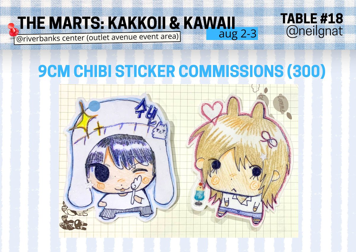 neil 🦟 (@neilgnat) on Twitter photo catalog for kakkoii & kawaii at riverbanks center marikina with <a href="/naut1kale/">Kale | KAKKOII & KAWAII</a> and <a href="/astr_hal/">hal @ TAIYO DAY TABLE 19</a>! nothing new but i will be doing on the spot comms n_n i still have yaoi, robins, and txt catalog for kakkoii & kawaii at riverbanks center marikina with <a href="/naut1kale/">Kale | KAKKOII & KAWAII</a> and <a href="/astr_hal/">hal @ TAIYO DAY TABLE 19</a>! nothing new but i will be doing on the spot comms n_n i still have yaoi, robins, and txt
