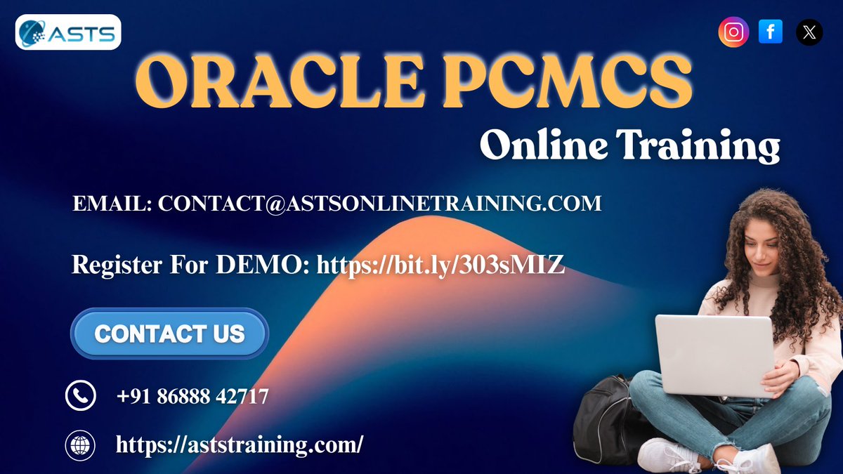 AstsTraining's tweet image. 𝐑𝐞𝐠𝐢𝐬𝐭𝐞𝐫 𝐟𝐨𝐫 𝐃𝐞𝐦𝐨 𝐨𝐧 𝐎𝐑𝐀𝐂𝐋𝐄 PCMCS: bit.ly/303sMIZ
𝐊𝐧𝐨𝐰 𝐌𝐨𝐫𝐞: aststraining.com
#OraclePCMCSNewBatch #PCMCSOracle #PCMCSCourse #PCMCSOnlineTraining #PCMCSTraining #oraclepcmcs #PCMCSTraininginHyderabad #PCMCSOnlineCourse