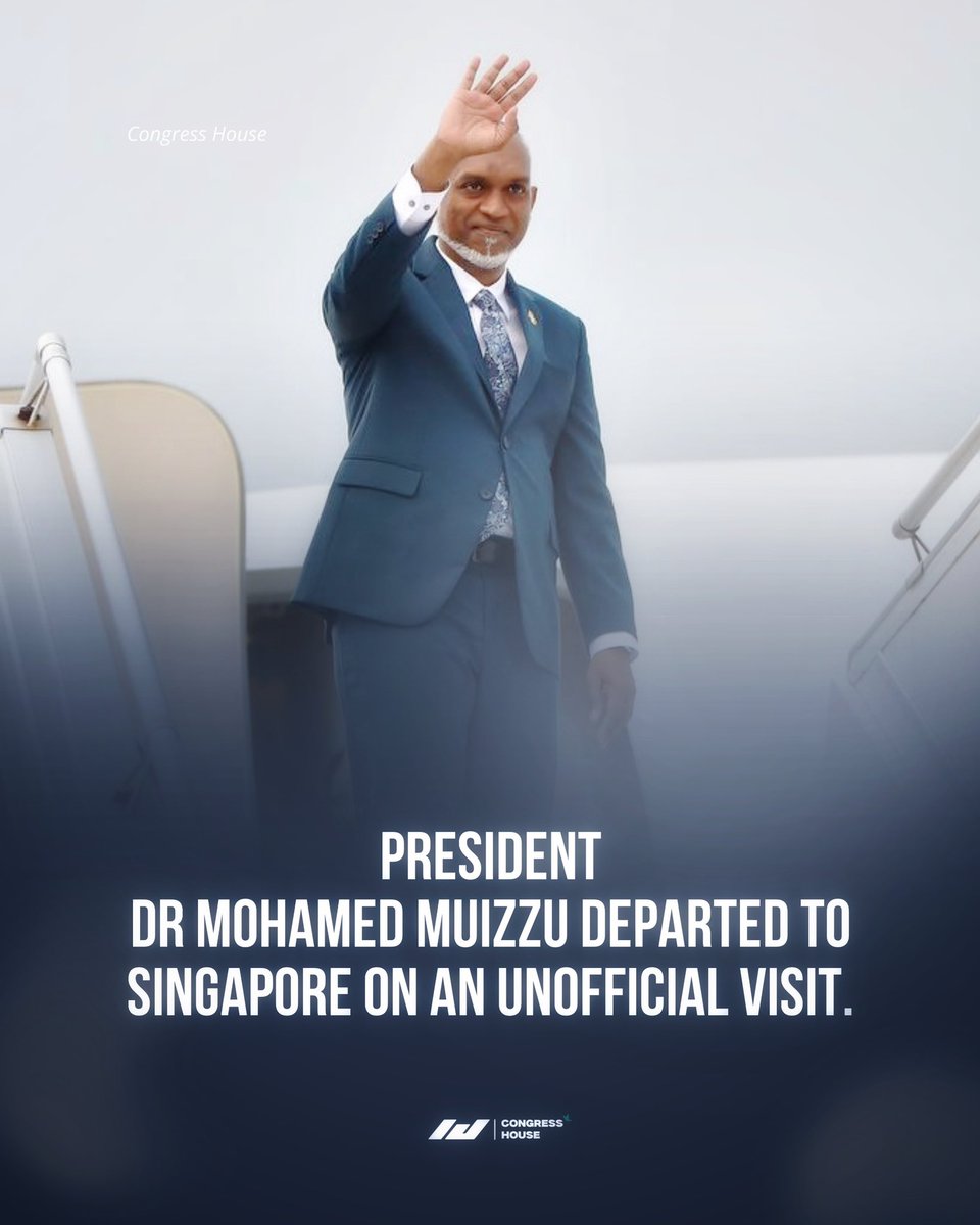 President <a href="/MMuizzu/">Dr Mohamed Muizzu</a> departed to Singapore on an unofficial visit.