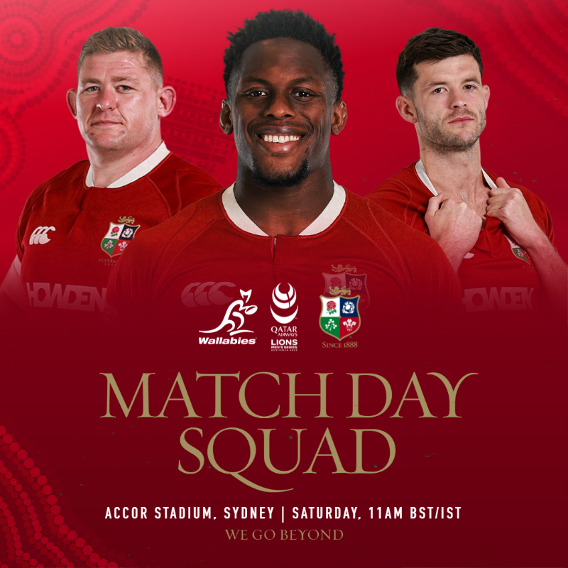 lionsofficial's tweet photo. Our team for Saturday's third Test in Sydney! 🦁

#Lions2025