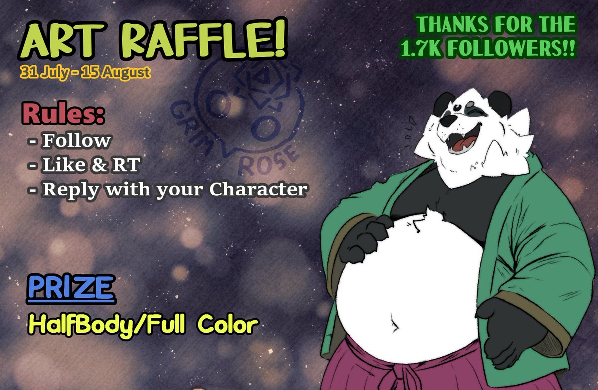 RAFFLE!!! Thank you for the 1.7k followers!!!

That's right, guys, it's been a while since I've done a raffle.

I invite you all to participate! Follow the rules and see you on August 15! Good luck!!!