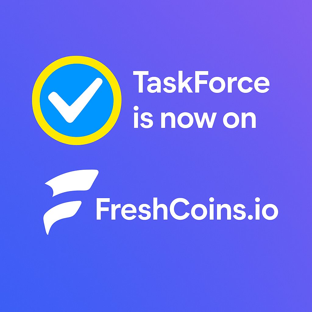 TeamTaskweb3's tweet photo. 🚀 TaskForce is now listed on https://t.co/2VapzDFDuQ!
We’re thrilled to join the discovery platform that highlights the hottest crypto gems 🔥
✅0% fees
 ✅Powered by $TASK on Base
🗳️ Vote for us &amp; spread the word:
#TaskForce #FreshCoins #CryptoLaunch #Web3 #Presale #Airdrop https://t.co/bJ4Y5cUSvb